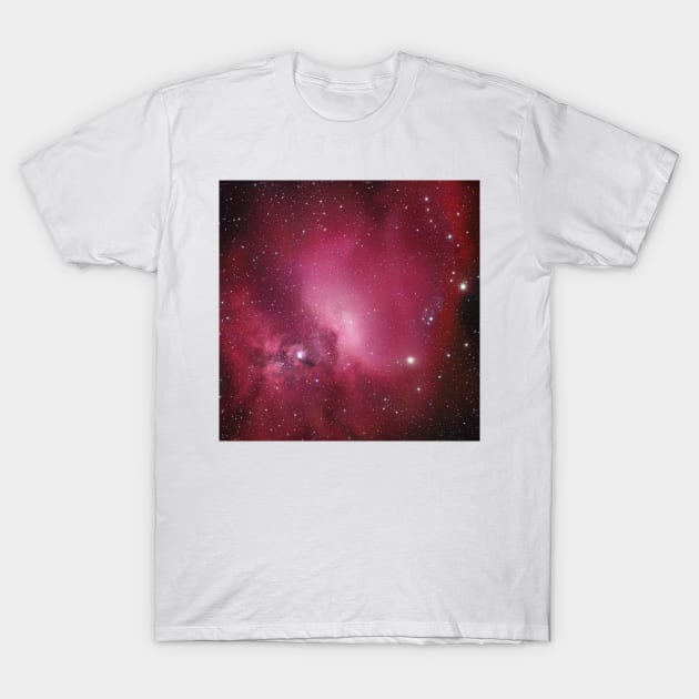 Plum Red Galaxy T-Shirt by Siha Arts